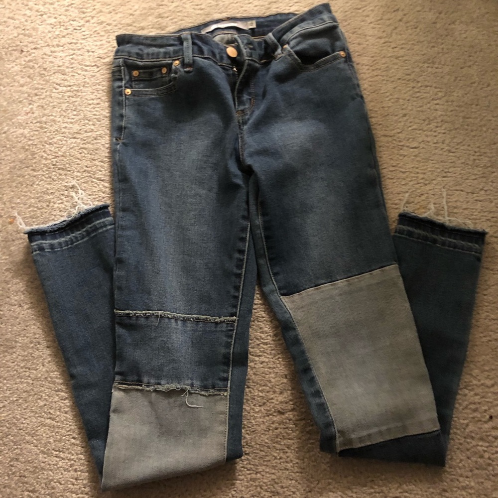Tractr patchwork girls jeans size 12